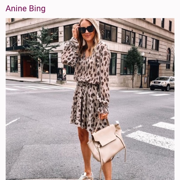 Anine Bing animal print silk dress size M - Picture 5 of 9